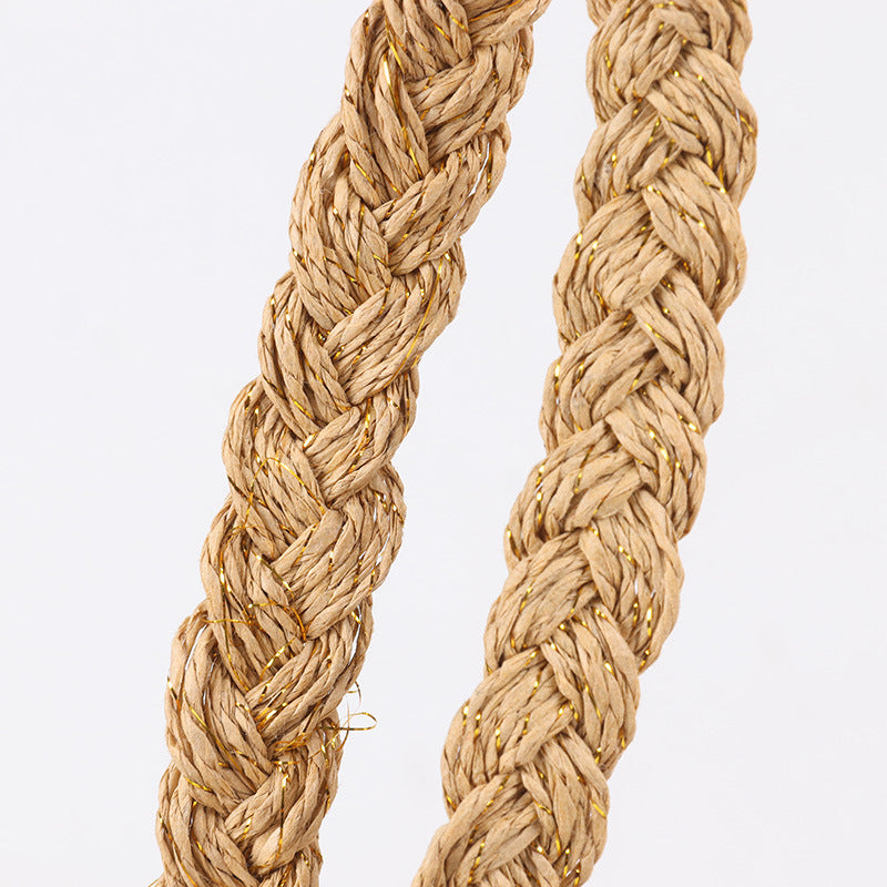 Handwoven Straw Ladies Dinner and Beach Bag