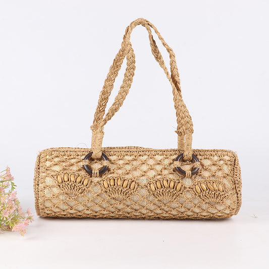 Handwoven Straw Ladies Dinner and Beach Bag