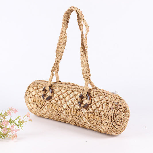 Handwoven Straw Ladies Dinner and Beach Bag